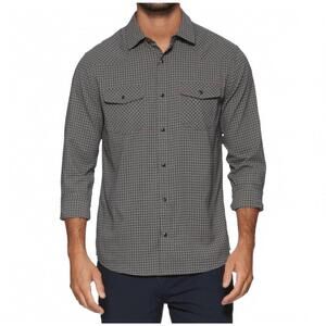 NEW FLAGS & ANTHEM brockton long sleeve performance button down shirt in charcoa